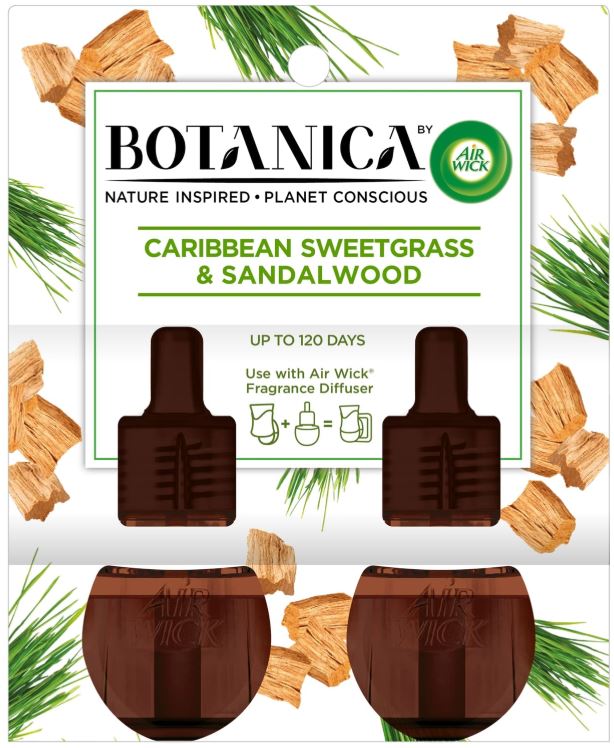 AIR WICK Botanica Scented Oil  Caribbean Sweetgrass  Sandalwood